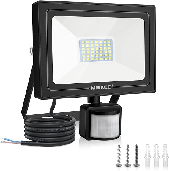 MEIKEE Security Lights with Motion Sensor 35W 3000LM PIR FloodLights [Energy Class F]