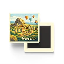 Nevşehir - Kapadokya - Baskılı Buzdolap Magneti Kare - 9x9 cm