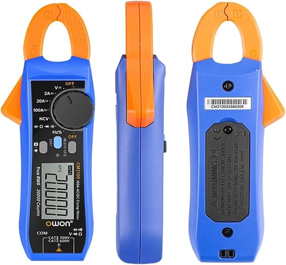CM2100 AC/DC Current Clamp Meter Digital Multimeter Precision 20000 Count Tester True RMS VFC Diode Portable Ammeter CM2100