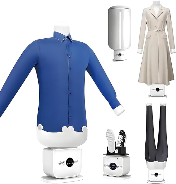 Automatic Ironing Machine, 1400W Foldable Steam Iron, 109 Pores Inflatable Shirt Ironing Machine, 8 Minutes Quick Ironed Dry, for Any Fabric Type Clothing & Shoes