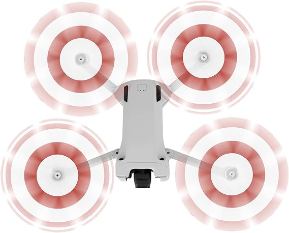 Mini 3 4 Pro Low Noise Propellers for DJI Mini 4 Pro/Mini 3 Pro Fly more Combo Camera Drone RC Accessories Spare Props Replacement (Red Stripe)