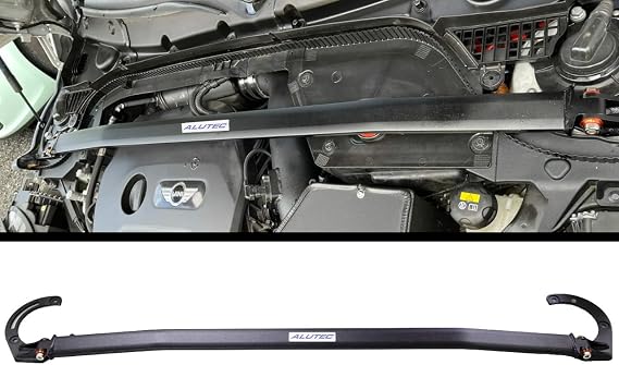 Front upper aluminum strut tower bar brace compatible with 2014-up Cooper F56 S Model