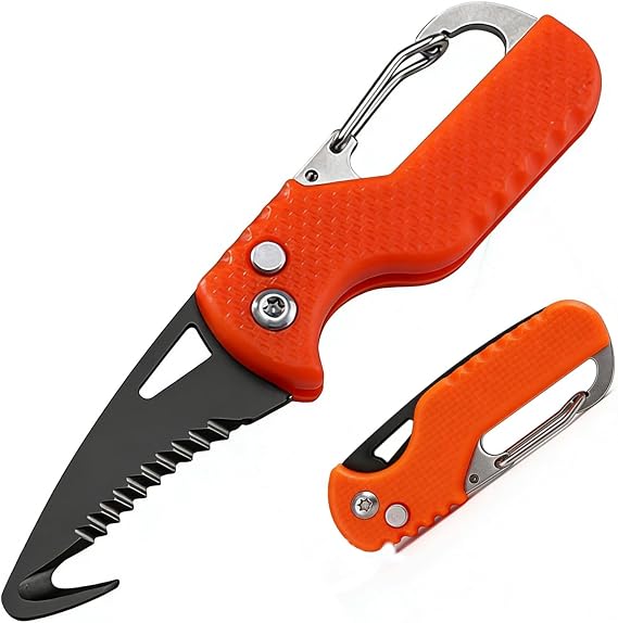 Utility Pocket Box Opener, Portable Stainless Steel Folding Cutter with Key Ring, Mini Lightweight EDC Gadgets Pocket Multi Tool for Outdoor Camping Hiking Packaging Craft DIY Use