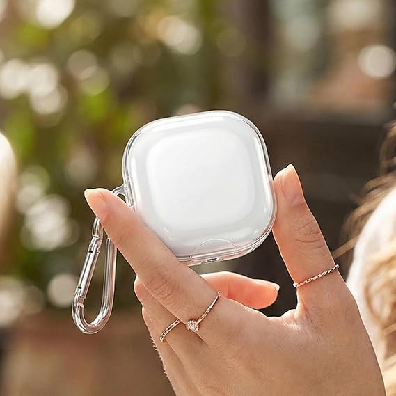 Galaxy Buds FE - Buds Core Kılıf Askı Aparatlı Transparan Silikon Şeffaf