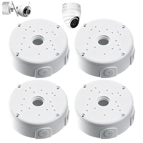 4 Pcs Waterproof CCTV Junction Box, Outdoor Surface Mount Electrical Box