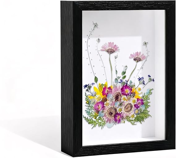 3D Shadow Box, Box Frame, Shadow Box Frame, Box Frames 20.3x25.3cm (3cm Depth), Deep Box Frame for Memorabilia, Medals, Dried Flowers & DIY Crafts（Black）