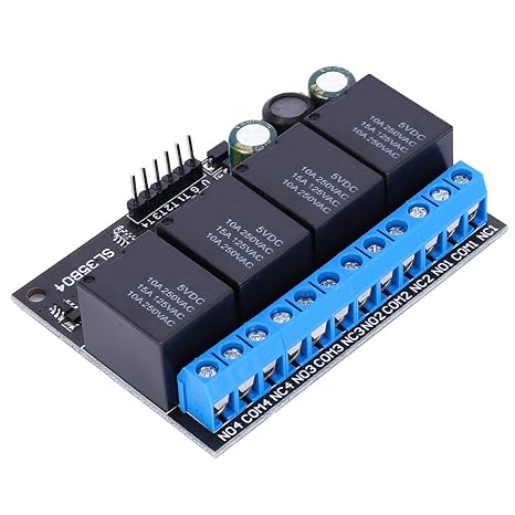 DC 12V 4-Channel Bistable Relay Module Self-Locking Single Pulse Trigger for Automation Control Systems