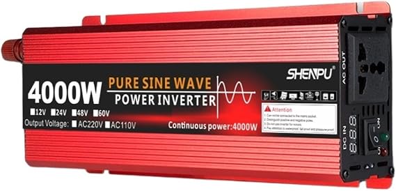 純粋な正弦波インバーター 4000 ワット電圧 Dc 12v 24v 48v 60v から Ac 220v 変圧器電力コンバータソーラーインバーター1800w 60hz,48v-220v