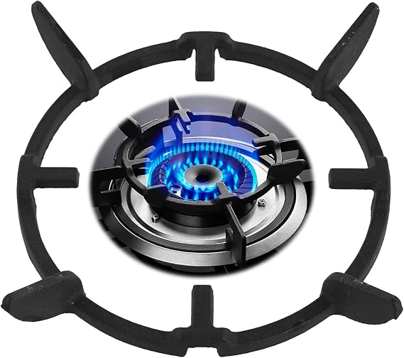 Wok Ring, 17cm Diameter Cast Iron Wok Support Ring, Universal Stove Rack, Stove Pan Support for Wok Gas Hob, Non Slip Cooktop Range Pan Rack, Stove Accessories, Stand for Cooktop Range Pan, Milk Pot [Energy Class A+++]
