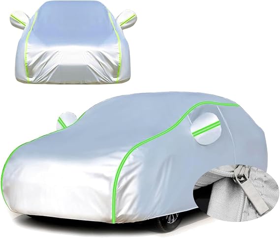 Full Car Cover for S ubaru WRX STI 2014-2018 Car Cover for All Seasons Rain Snow Sun UV Protection Breathable Dirt-Proof Covers,Customizable with Storage Bag(Color:Silver;)