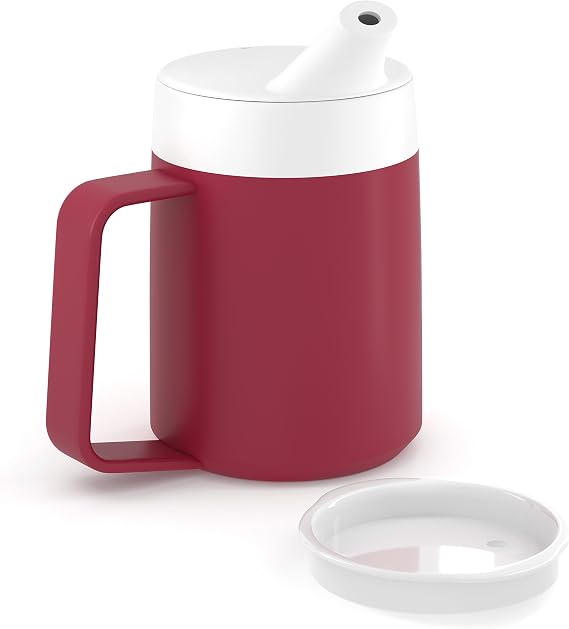 JFA Supplies 1 Handle 165ml Red Adult Drinking Mug/Drinking Cup/Sippy Cup/Non Spill Cup