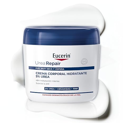 Eucerin UreaRepair Moisturizing Body Cream 5% Urea (450ml), Body Moisturizer with 48 Hours of Hydration and Relief, Cream with Urea, Nourishing and Soothing Ceramides for Dry, Rough and Itchy Skin