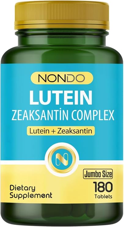 Nondo Lutein Zeaksantin Complex 180 Tablet Jumbo Size (C Vitamini, Çinko, Selenyum, Astaksantin)