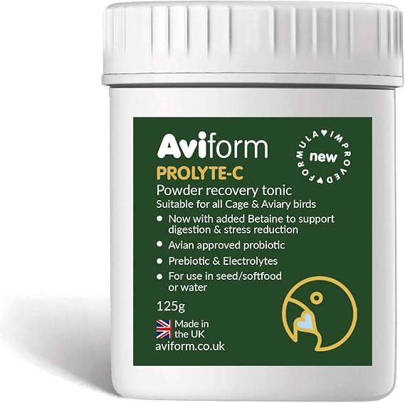 Aviform PROLYTE C | Prebiotic Cage & Aviary Bird Recovery Supplement | 125 g | Free Express Delivery