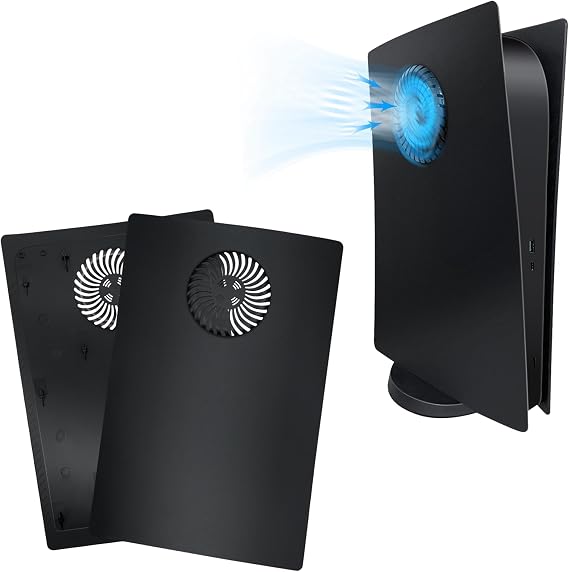 Mcbazel Cover Plates for PlayStation 5 Digital Edition, Vented PS5 Plates