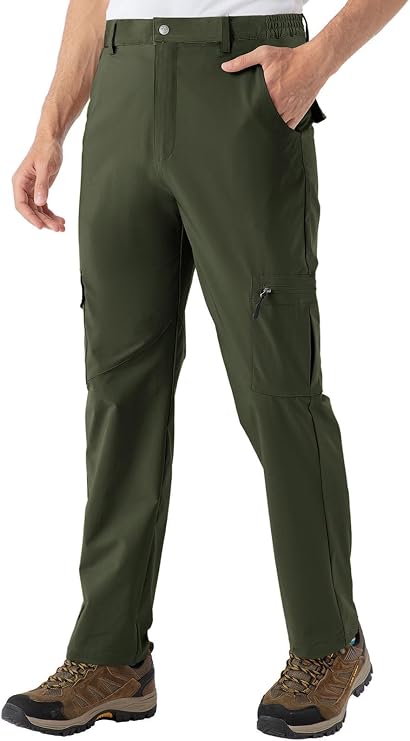 Rdruko Men's Hiking Cargo Trousers with 6 Pockets