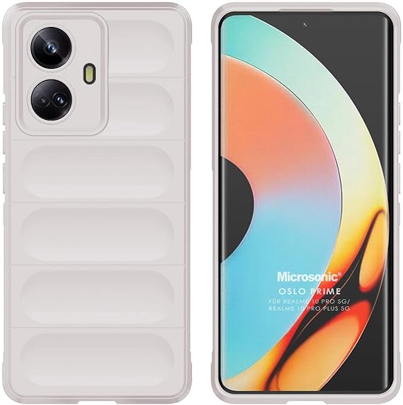 Microsonic Realme 10 Pro Plus 5G için Kılıf Oslo Prime Beyaz [Realme 10 Pro Plus 5G ile Uyumlu Kılıf - Beyaz]