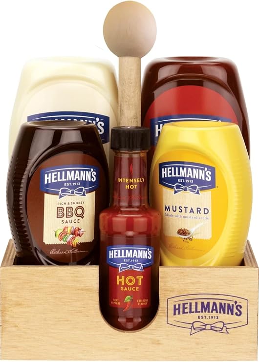 Hellmanns 5 li Sos Paketi Ahşap Tepsi Hediyeli