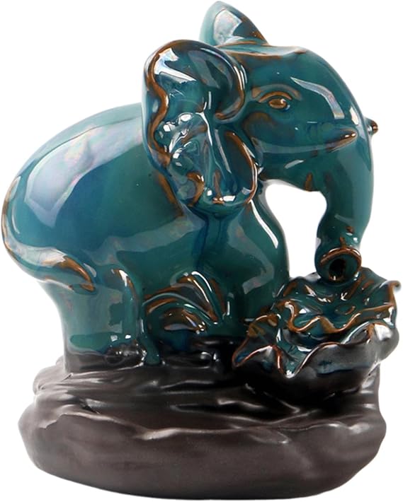 Elephant Backflow Incense Burner,Waterfall,Incense Cones Burner, Elephant Backflow Incense Holder
