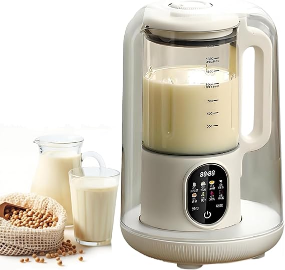 Nut Milk Maker - 8-in-1 Automatic Machine for Homemade Plant-Based Milk, Yogurt & Dairy-Free Beverages with Smart Preset Modes and Quick Self-Clean