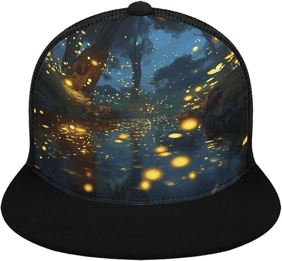 Fireflies Baseball Cap, Cool Trucker Hat