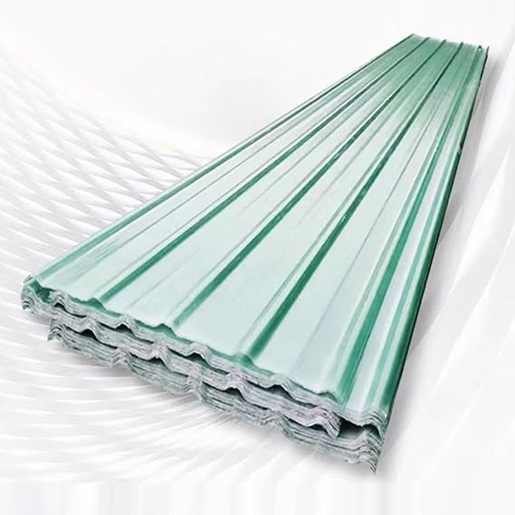 Clear Roof Sheet,Corrugated Roofing Sheets,Fiberglass Daylighting Panels,Dustproof Daylighting Panels,Waterproof Roofing Tiles,Easy to Bend and Cut,1.2mm Thick,1/3/6/8/10/11/13/15/17 Pcs(8 P