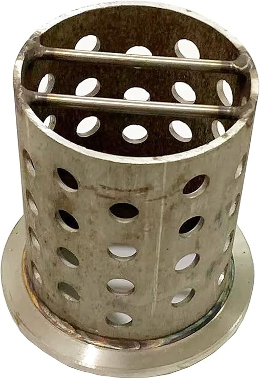 Round Steel Casting Flask for Vacuum Casting Machine Perforated Stainless Wall Flanged Cost-Effective for Wax Tree Insjection Tool