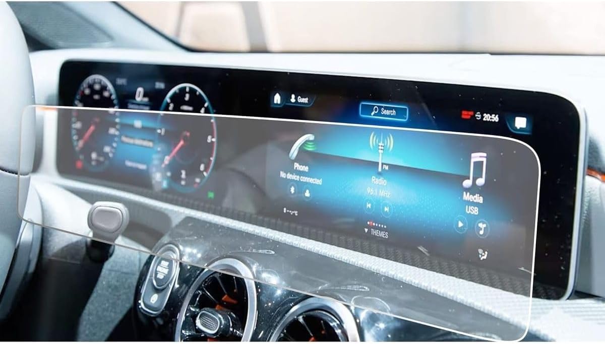 Mercedes Glb ile uyumlu 2020 2021 2022 2023 2024 2025 Model Navigasyon ve Bilgi Ekranı 9h Nano Ekran Koruyucu