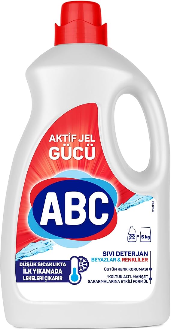 ABC DETERJAN Sıvı Performans Deterjanı Beyazlar & Renkliler 2145 Ml