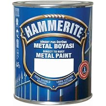 HAMMERİTE Direk Pas Üstüne Metal Boyası 750ml=1Kg Pürüzsüz BEYAZ-Astara Antipasa gerek kalmaz