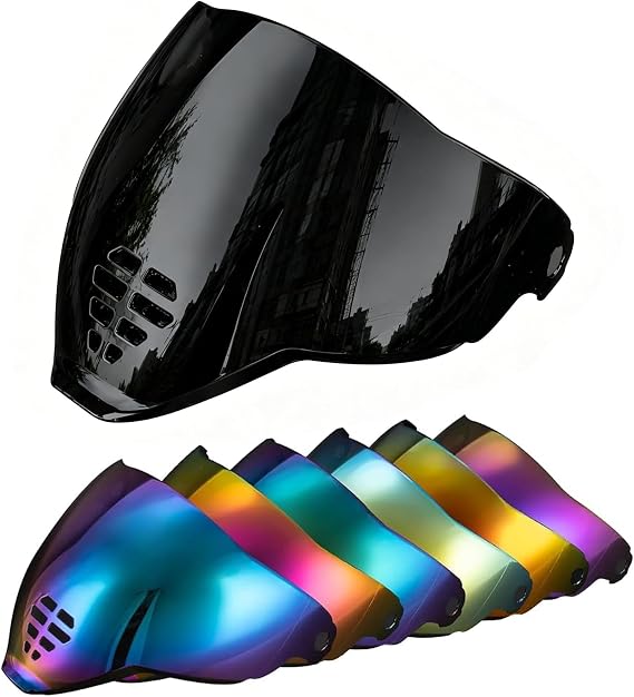 PSLER IC-06 visor- Icon Airflite Face Shield Motorcycle Helmet Visor Accessories Replacement for Icon Airflite IC-06，Dark Black