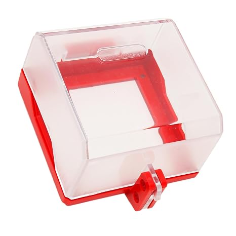 Emergency Stop Button Cover Lockout, Box Type Transparent Push Button Switch Cover, Plastic Switch Cover Protector Lockout Cover, Stop Switch Box, Push Button Cover