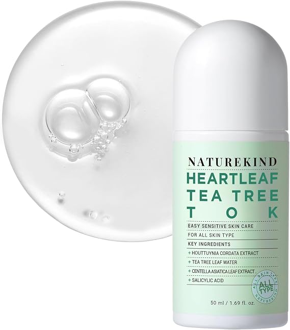 NATUREKIND Heartleaf Tea Tree Tok, Centella Toner Serum for Pore Control