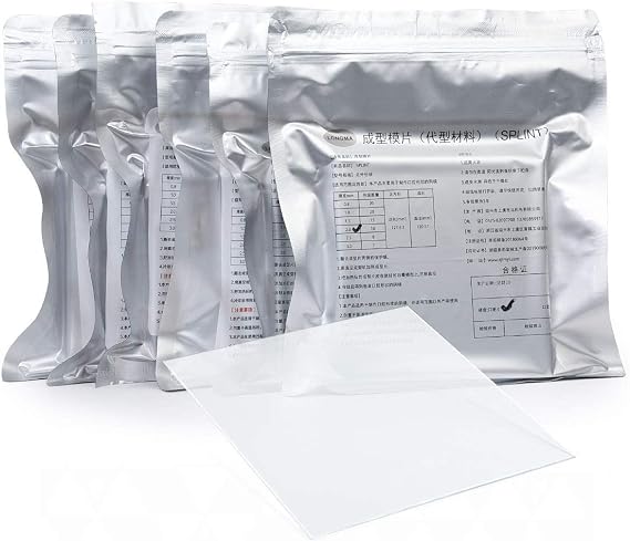 Plastic Splint Thermoforming Material Sheets for Vacuum Forming Machine Soft & hard 20 Sheets 5''x5' (1.0MM) (Soft)