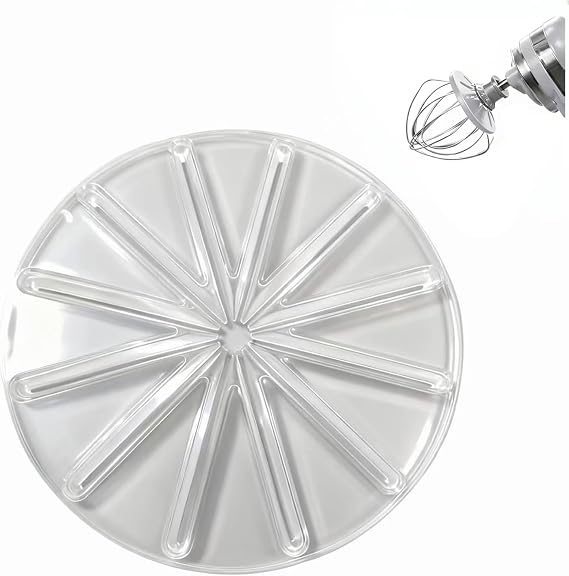 Stand Mixer Whisk Scraper, Anti-Splatter Baffle for 6-Wire Whisks, Blender Cream Scraper Accessory for Kitchen Aid 4.5qt and 5qt Tilt-Head Mixers Accessori, Multi-Purpose Kitchen Tool (White)