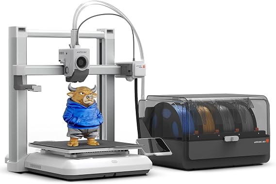 Anycubic Kobra 4 Combo FDM 3D Printer, 65℃ Active Drying with ACE 2 Pro