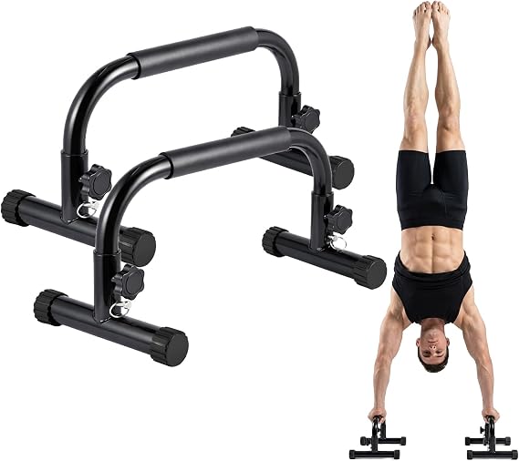 Parallettes Bars Push Up Stands Heavy Duty Calisthenics Dip Bars 300kg Weight Capacity Strength Training Equipment Home Gym Pushup Bars