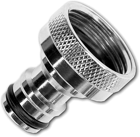 3/4" BSPF - Solid BRASS NICKLE PLATED Garden Tap Hose Connector HQ Not Leaking Quick Connector Compatible with Most Popular Brands Gardening Watering Equipment Accessories (1)
