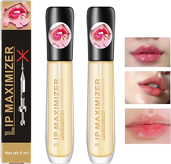 Plumping Lip Maximiser Serum,Lip Maximiser Hyaluronic Lip Plumper,3D Lip Plumper Extreme,Lip Gloss Enhancer Booster Volume,Eliminate Dryness Wrinkles And Improve Plumpness