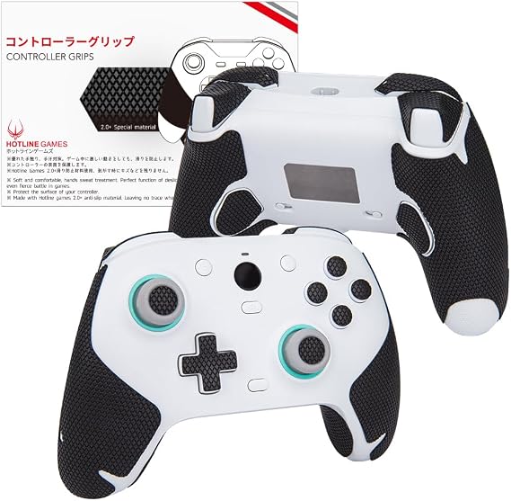Hotline Games Controller Grips Tape Compatible with Gamesir G7 Pro / G7 SE/HE Controller Accessories, Non-Slip, Sweat-Absorbent, Textured Soft Skin Kit, Easy Apply (Handle Grips+Buttons+Triggers)