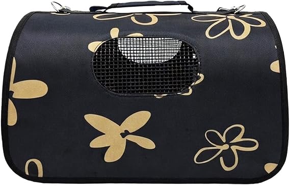 BPS Carrier Carrier Bag Fabric Bag for Dog, Cat, Pets, Animals, 2 Sizes Choose BPS-2121 (Black M)