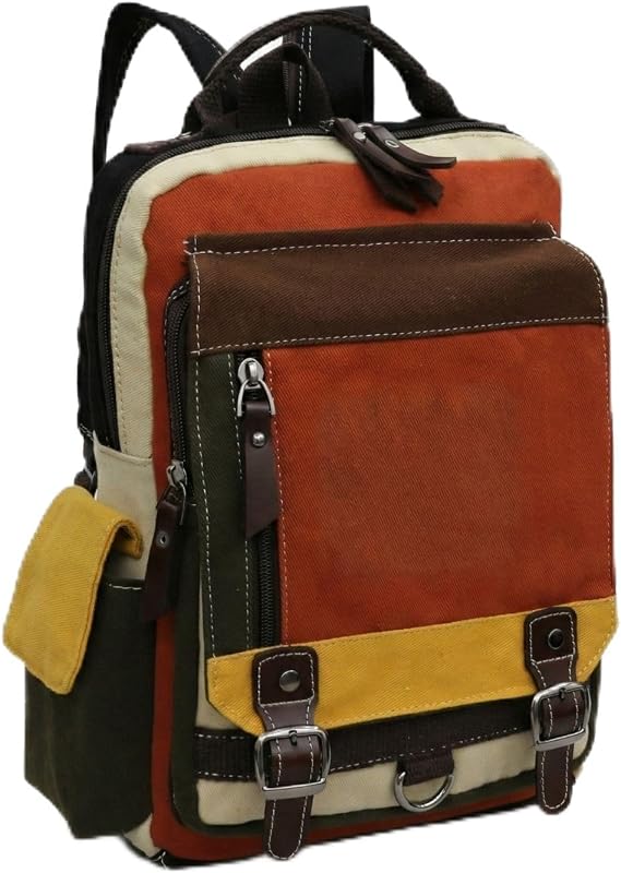 Cappadocia Vintage 4012 Çok Fonksiyonlu Sırt Çantası, 14 inç Laptop, Günlük, Postacı Çantası Yumuşak Dokulu Pamuk Gabardin