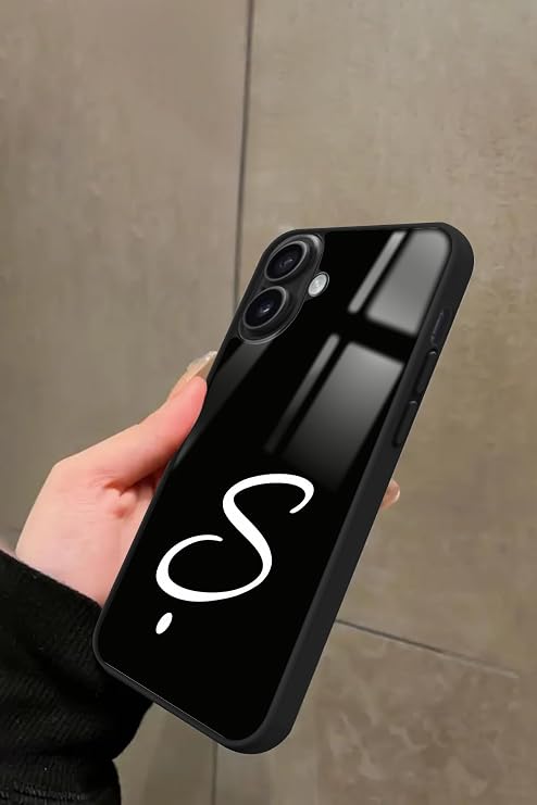 iPhone 16 Uyumlu Ş Harfi Yazılı Glossy Premium Kılıf, Siyah