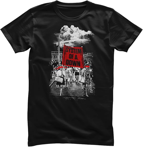 System Of A Down Officially Licensed Banner March Mens T-Shirt