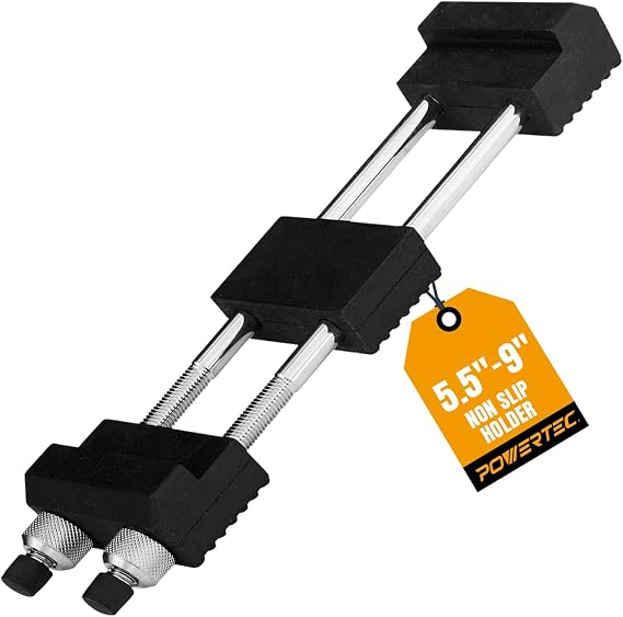 POWERTEC 71013 bileme taşı tutucu, 14 cm ila 22,9 cm, siyah