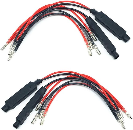4pcs Motorcycle LED Light Load Resistors In-line for Turn Signal Indicator Flash Fix Error Controller 10W 12V