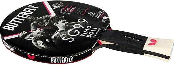 Butterfly® Timo Boll SG99 masa tenisi raketi | masa tenisi raketi Bat profesyonel ve yarışma | taktik olarak rutin oyuncular | ITTF sertifikalı Wakaba kaplama | anatomik sap şekli akıllı kavrama