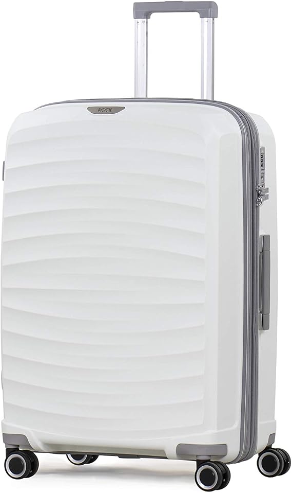 Rock Sunwave Medium 78/90L Expandable Suitcase - White