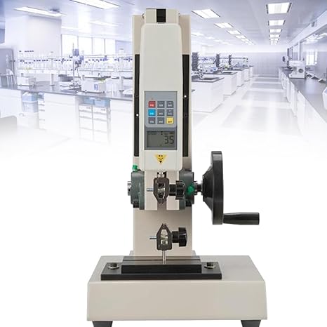 Manual Horizontal Digital Push-Pull Meter Tensile Pull Force Tester,Wheel-Driven Manual Push-Pull Test Stand,Test Bench and Digital Force Gauge,500N