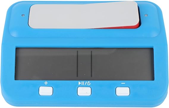 FLEXMAN Digital Chess Clock, LCD Professional Down Up Chess Clock with Reward Delayed Time Alarm Memory Function Count for Game Competitions (Blue)